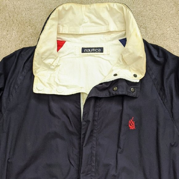 Men's NAUTICA reversible jacket vintage 1990s - Picture 2 of 6